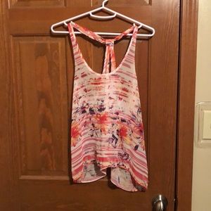 Pink floral tank